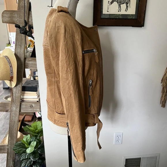 ISABEL MARANT Lambskin Leather Motorcycle Jacket M - Picture 6 of 8